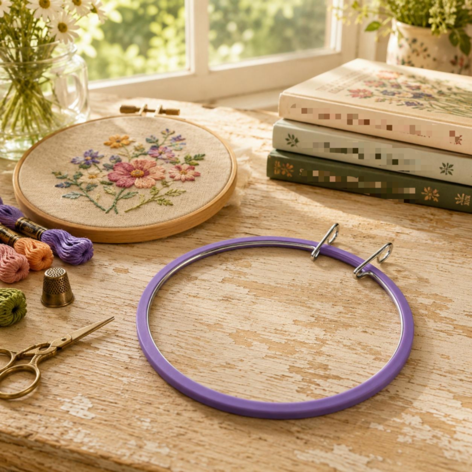 Hoop Tightener Tool - Screw-tightened Embroidery Hoop Durable Plastic Craft