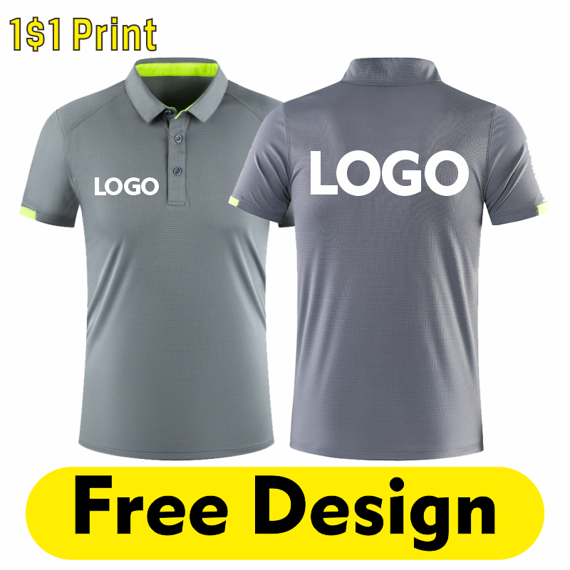 Embroidery Logo - Quick Dry Sports POLO Shirt Fitness