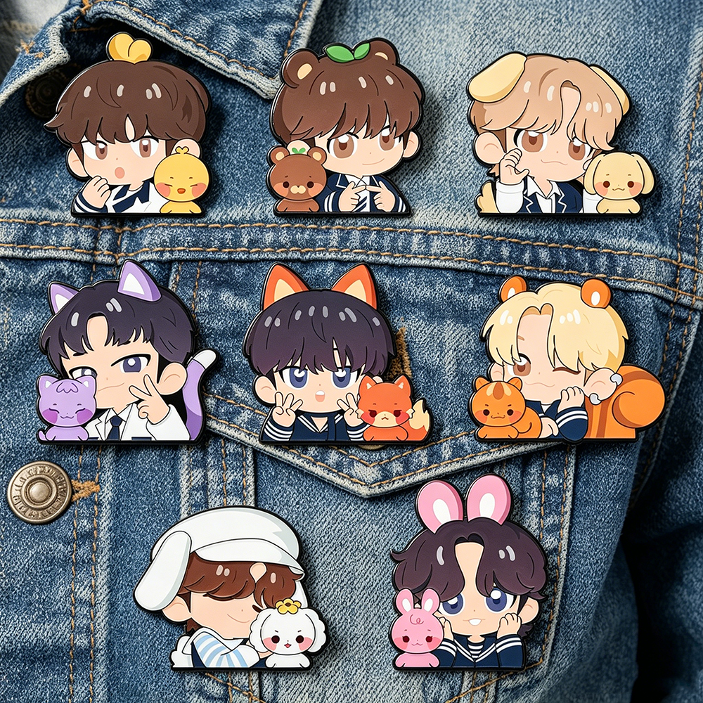 8pcs Kawaii Enamel Pin Set Car - Embroidery Reddit recensione e prezzo