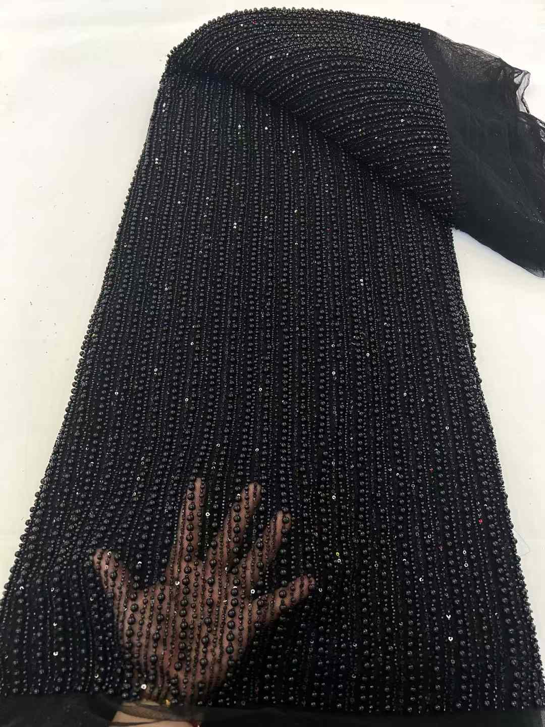 Handmade Heavy Beads and pearl - Embroidery Net Fabric recensione e prezzo