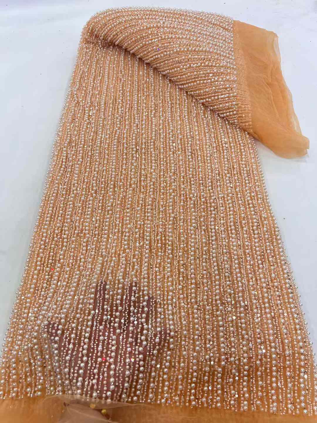 Handmade Heavy Beads and pearl - Embroidery Net Fabric recensione e prezzo