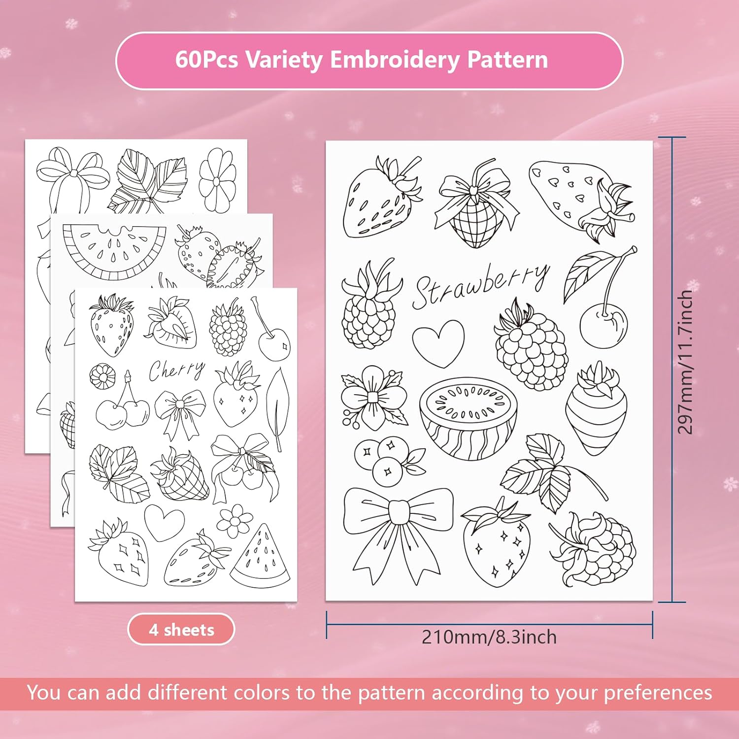 Pre-Printed Strawberry Stick a - Embroidery Web recensione e prezzo