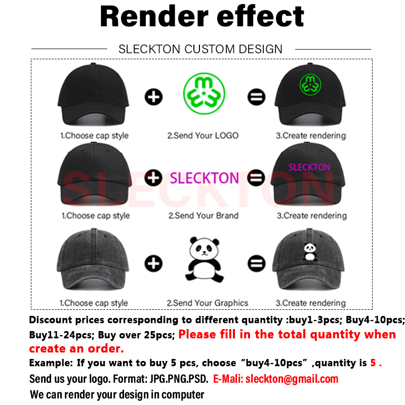 SLECKTON Custom Baseball Cap F - Embroidery Design Logo recensione e prezzo