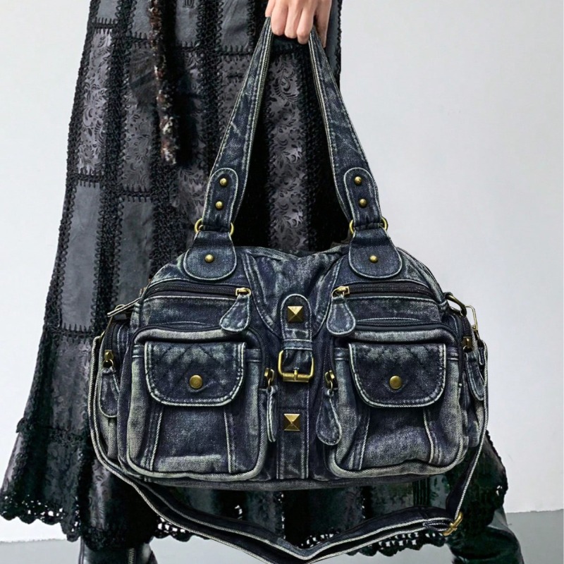 Fashionable Denim Tote Bag for - Embroidery Class recensione e prezzo