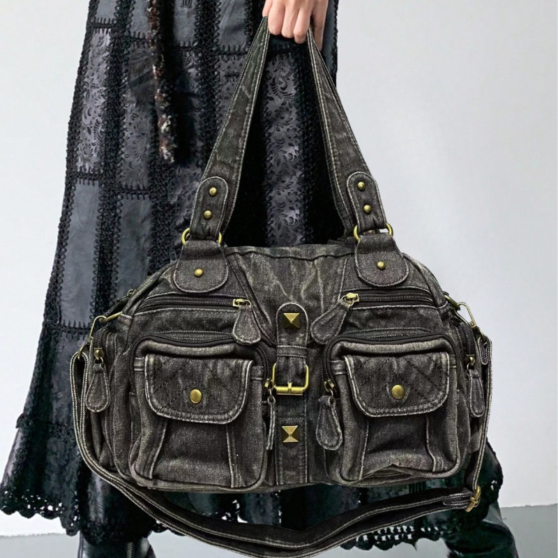 Fashionable Denim Tote Bag for - Embroidery Class recensione e prezzo