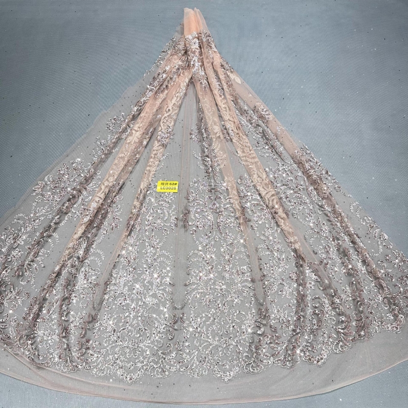 10 Yards Champagne Fadhion Des - Embroidery Net Fabric recensione e prezzo