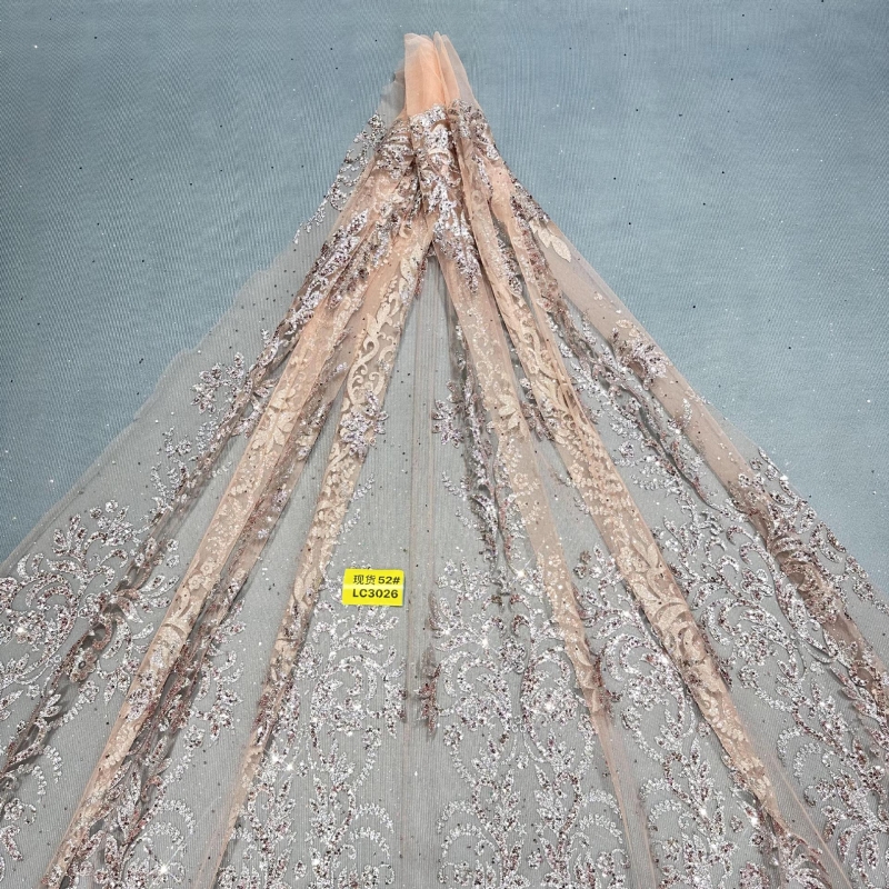 10 Yards Champagne Fadhion Des - Embroidery Net Fabric recensione e prezzo