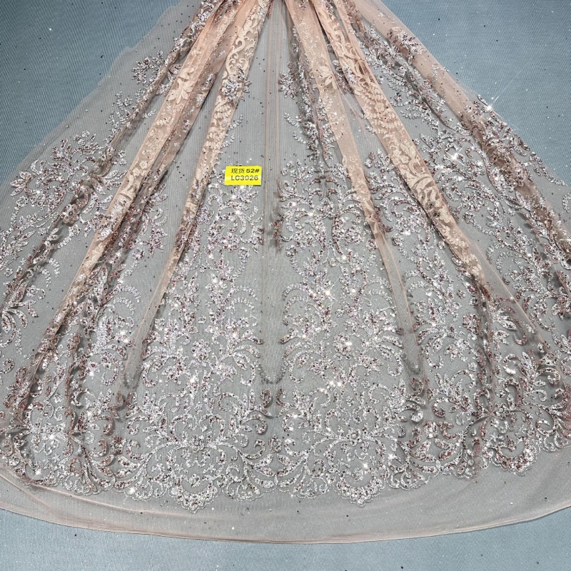 10 Yards Champagne Fadhion Des - Embroidery Net Fabric recensione e prezzo