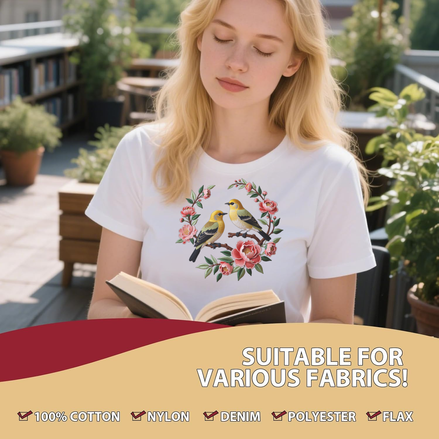 1 Piece of Bird Pattern Clothi - Embroidery Class recensione e prezzo