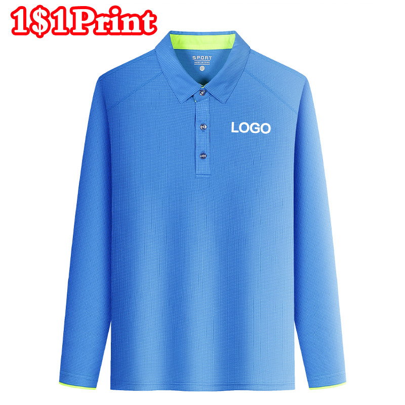 Sports long sleeved polo colla - Embroidery Logo recensione e prezzo