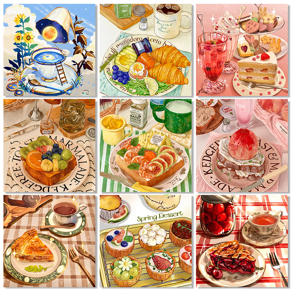 5D DIY Cake Dessert Diamond Pa - Embroidery Artwork recensione e prezzo