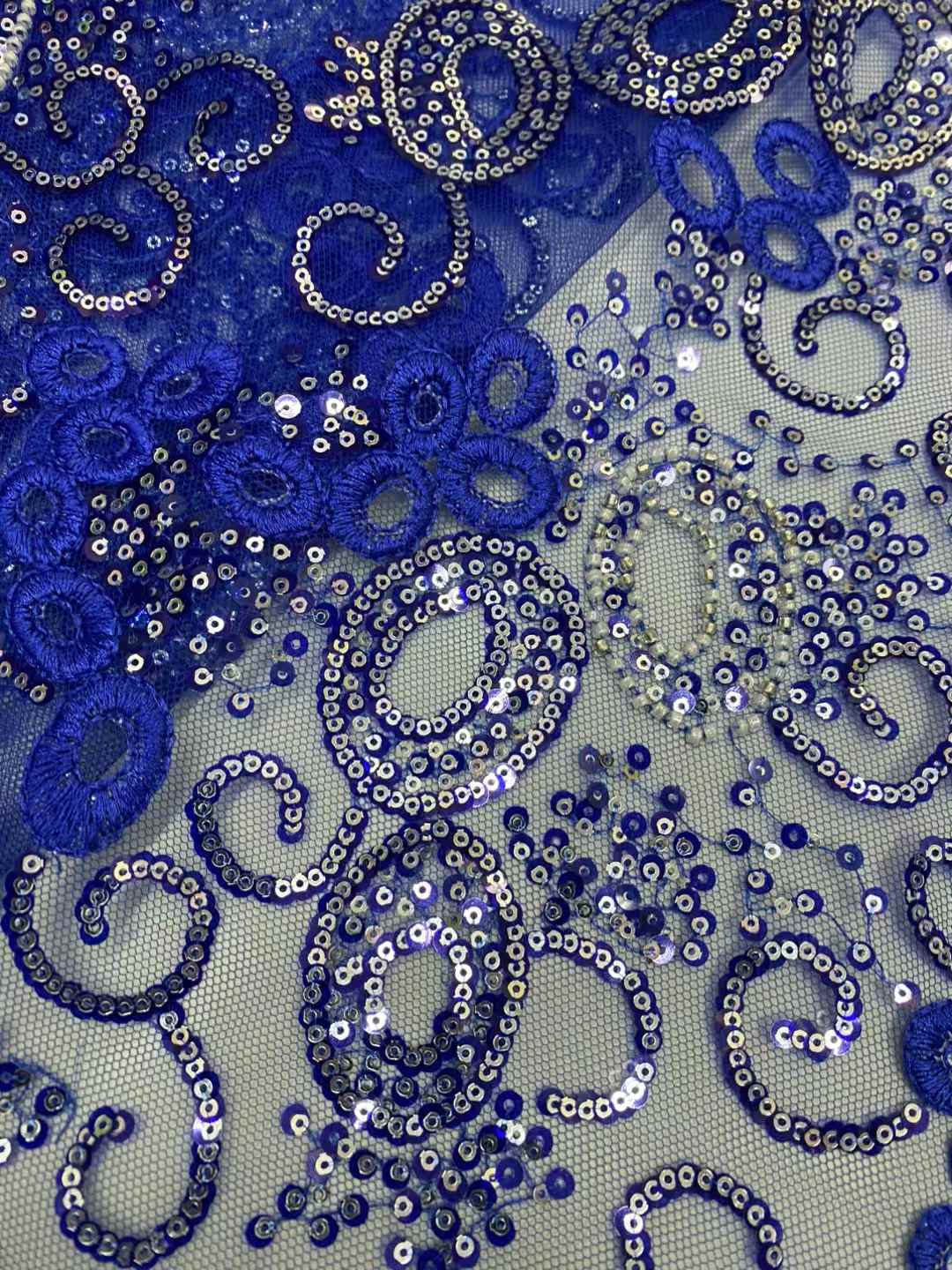 Blue African Tulle Lace Fabric - Embroidery Net Fabric recensione e prezzo