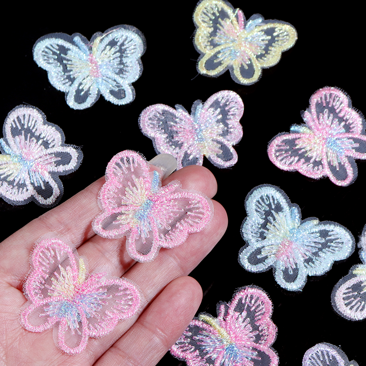 20Pcs 3X4CM Butterfly Cloth Pa - Embroidery Web recensione e prezzo