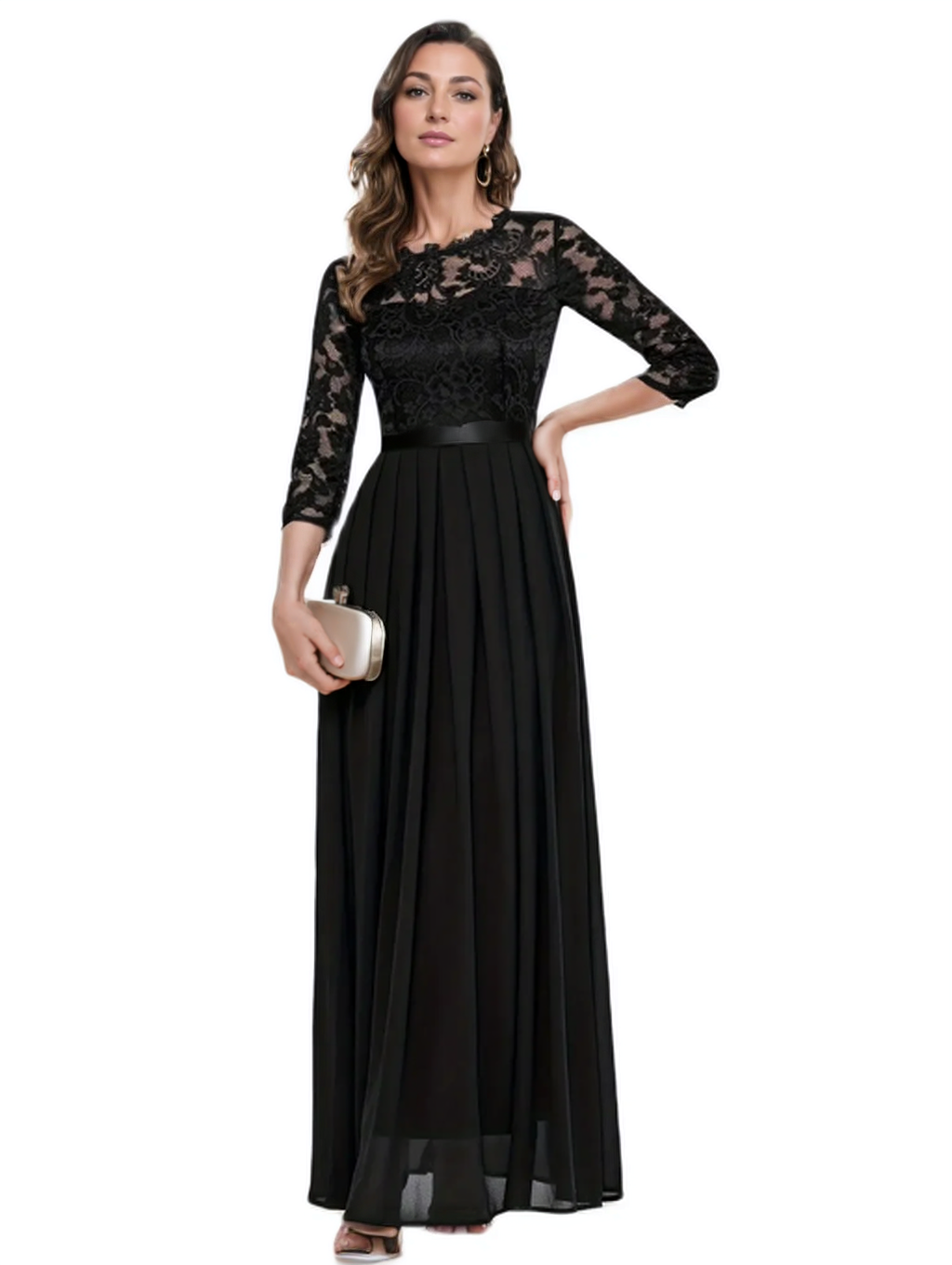 Elegant 3/4 Sleeve Lace Evenin - Embroidery Class recensione e prezzo