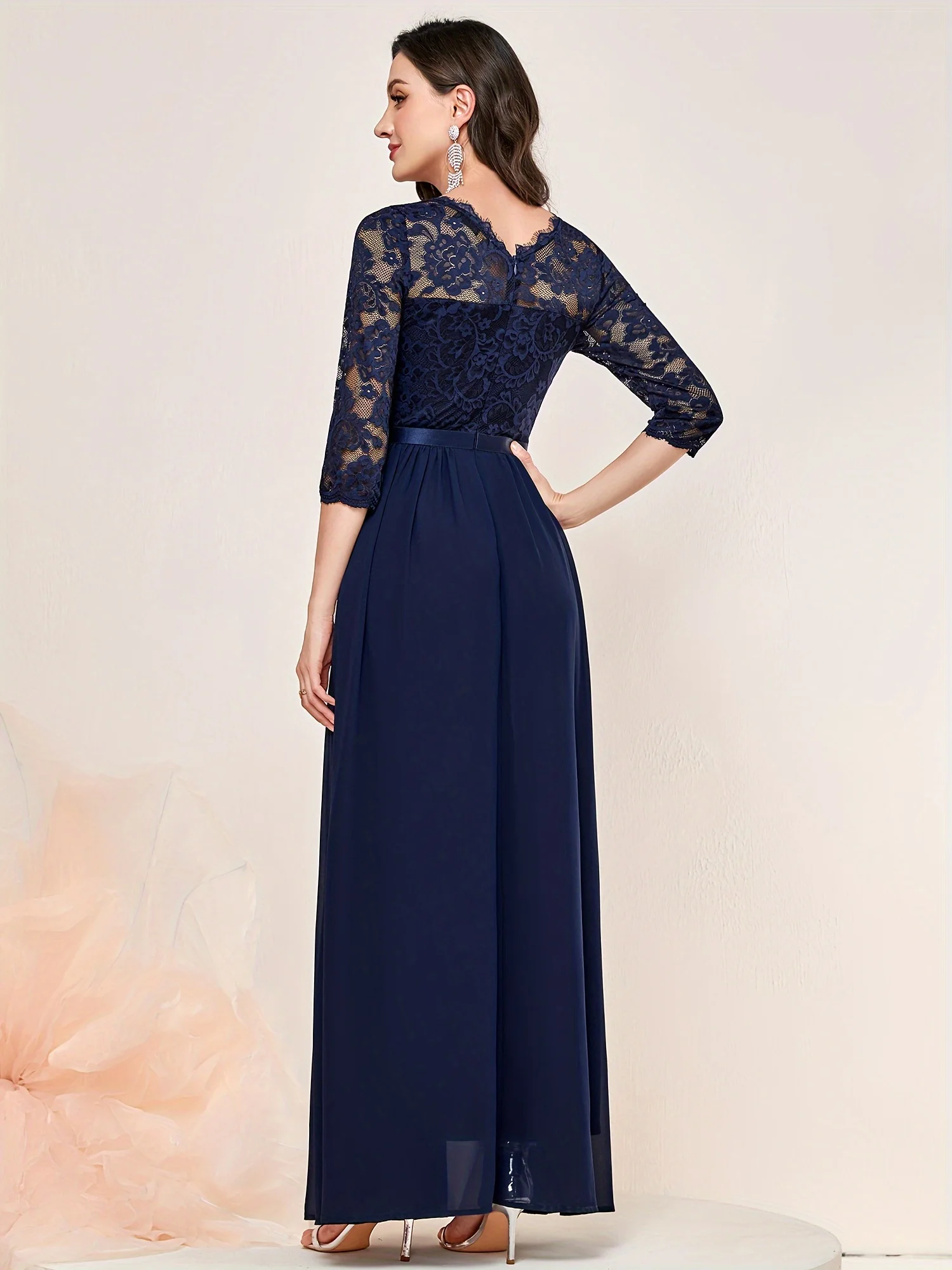 Elegant 3/4 Sleeve Lace Evenin - Embroidery Class recensione e prezzo