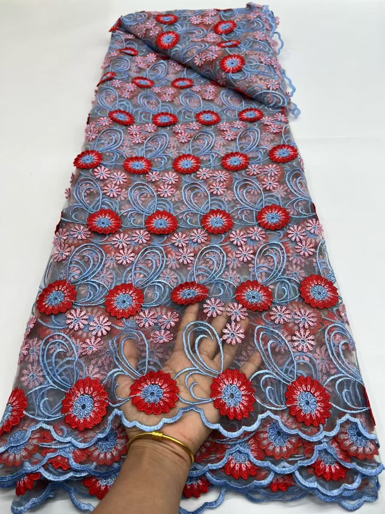 African Guipure Cord Lace Embr - Embroidery Web recensione e prezzo