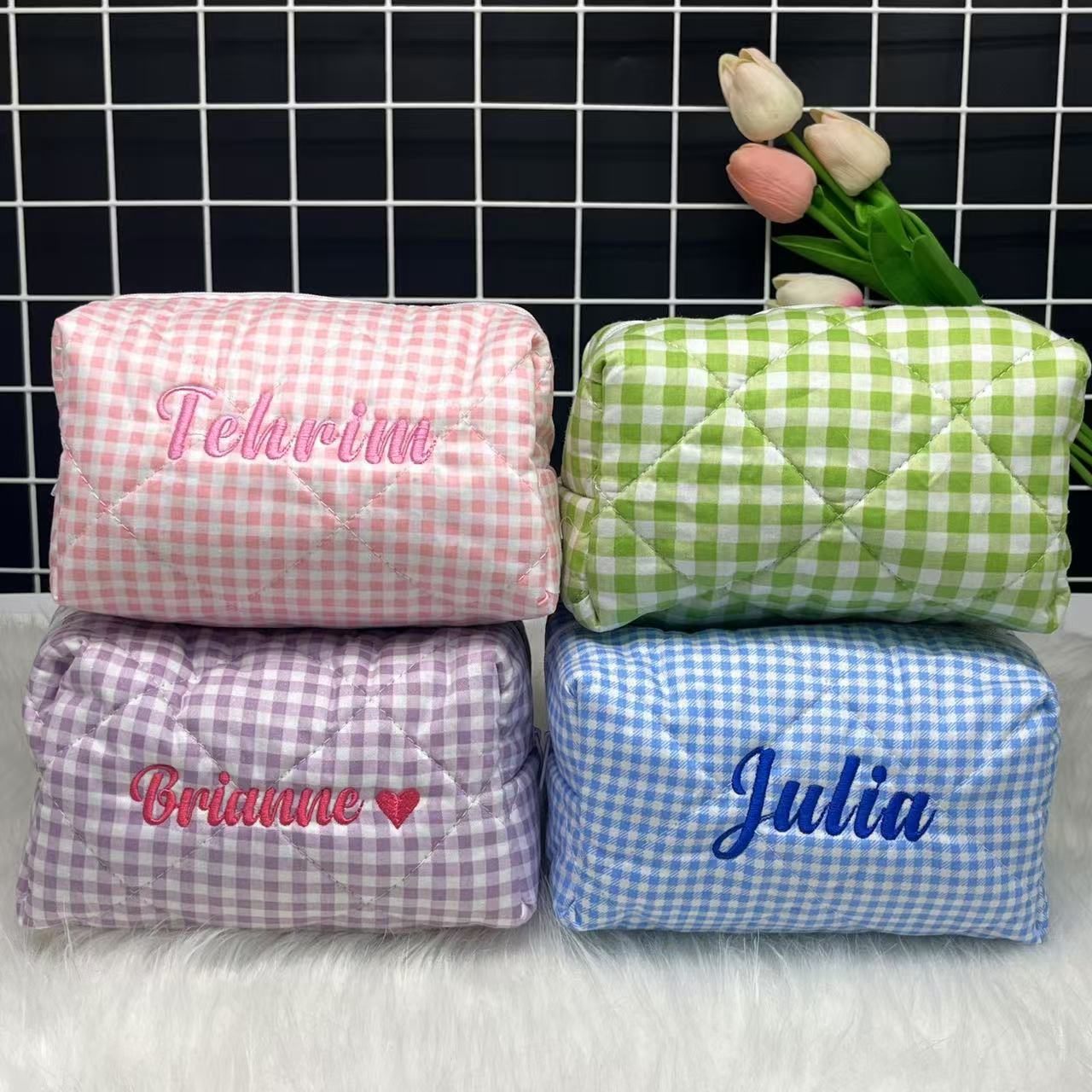 Large Capacity Striped Cosmeti - Embroidery Logo recensione e prezzo