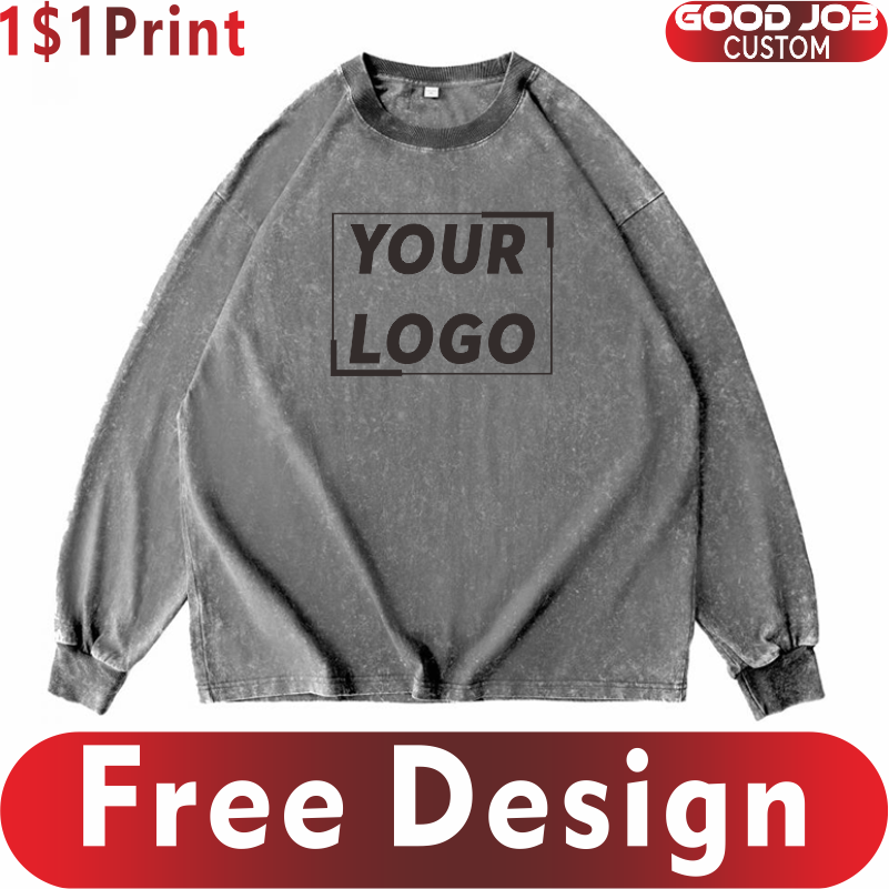 Custom T-shirts Vintage Long S - Embroidery Design Logo recensione e prezzo